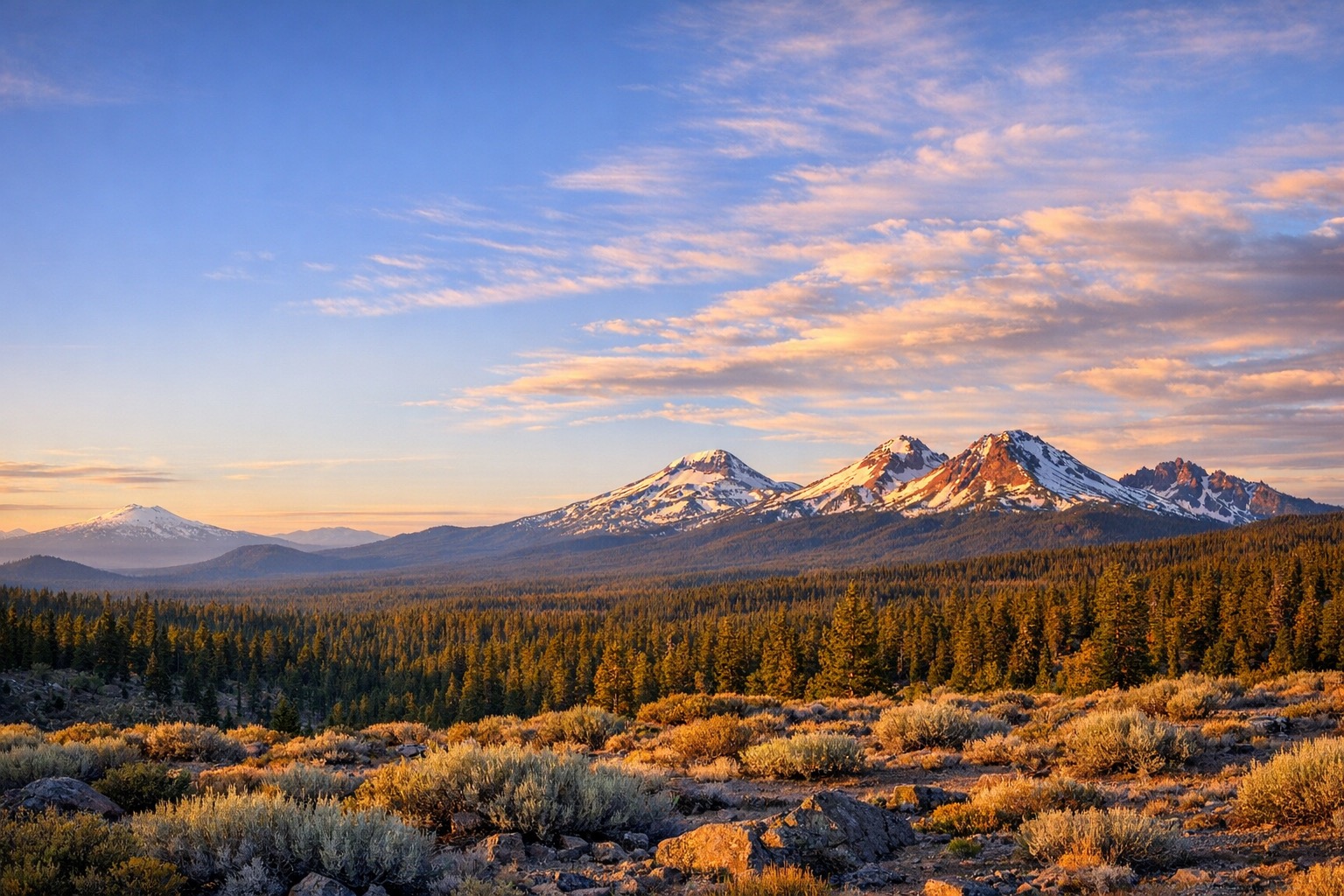 Sunset over Central Oregon — the Pacific Northwest landscape at its best
